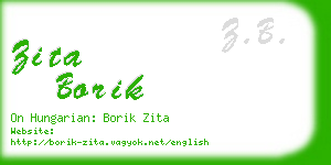 zita borik business card